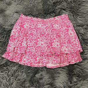 CRB | Girl's Skort | Pink | White Floral | Various Sizes